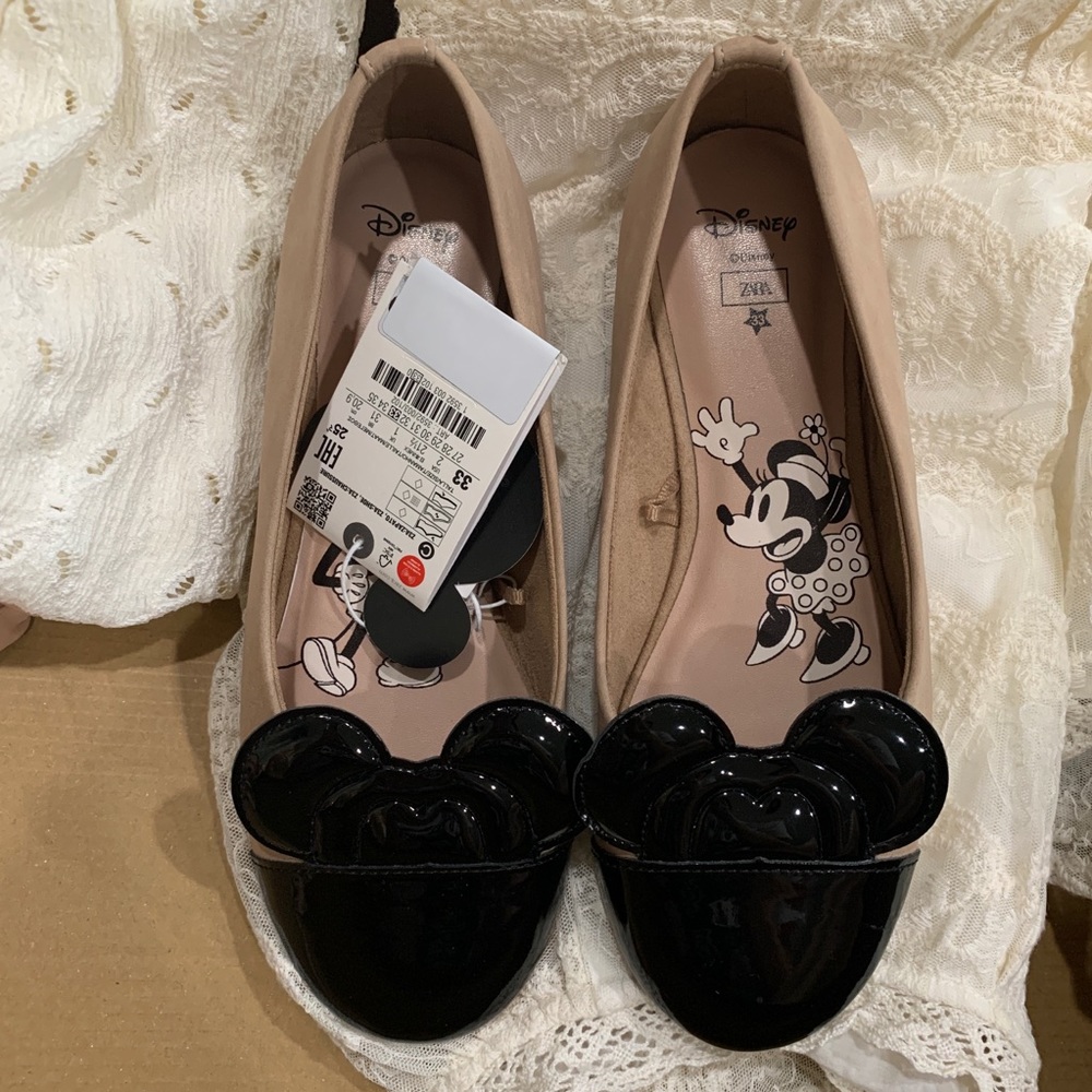 GORGEOUS ZARA NWT Minnie Mouse Disney Ballet Flats - Picture 6 of 7